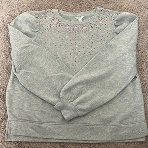 Crown & Ivy heather grey sweatshirt XL